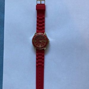Red and Gold-Tone Ladies Gossip Watch